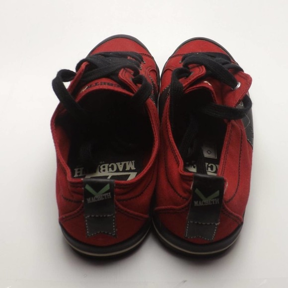 Macbeth Vegan Textile Product Red Sneakers 6 - Picture 3 of 5